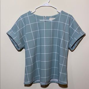 Melloday blue blouse! Size S - back zip closure